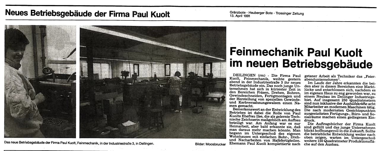 Neues Betriebsgebäude - Paul Kuolt